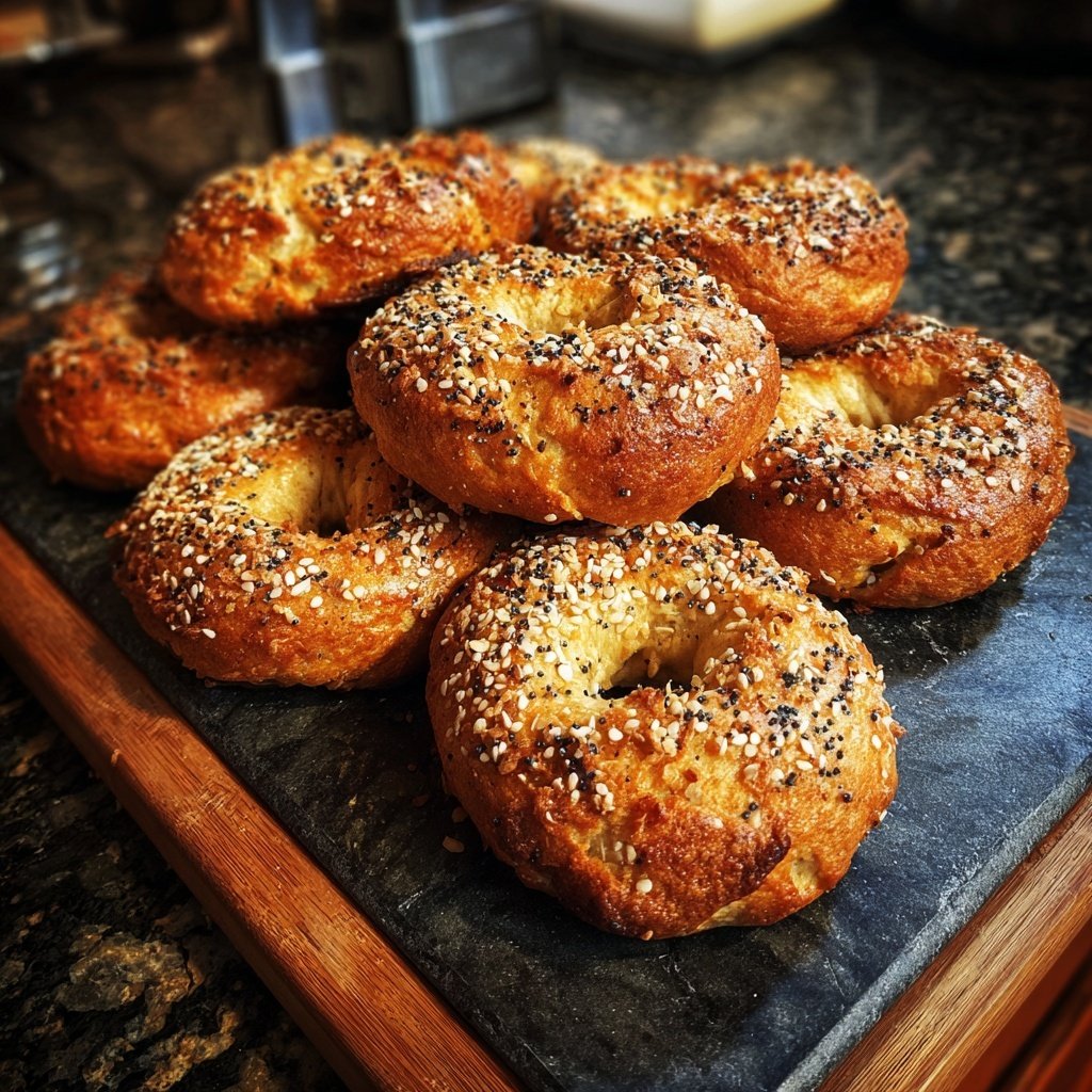 Flaxseed Protein Breakfast Bagels