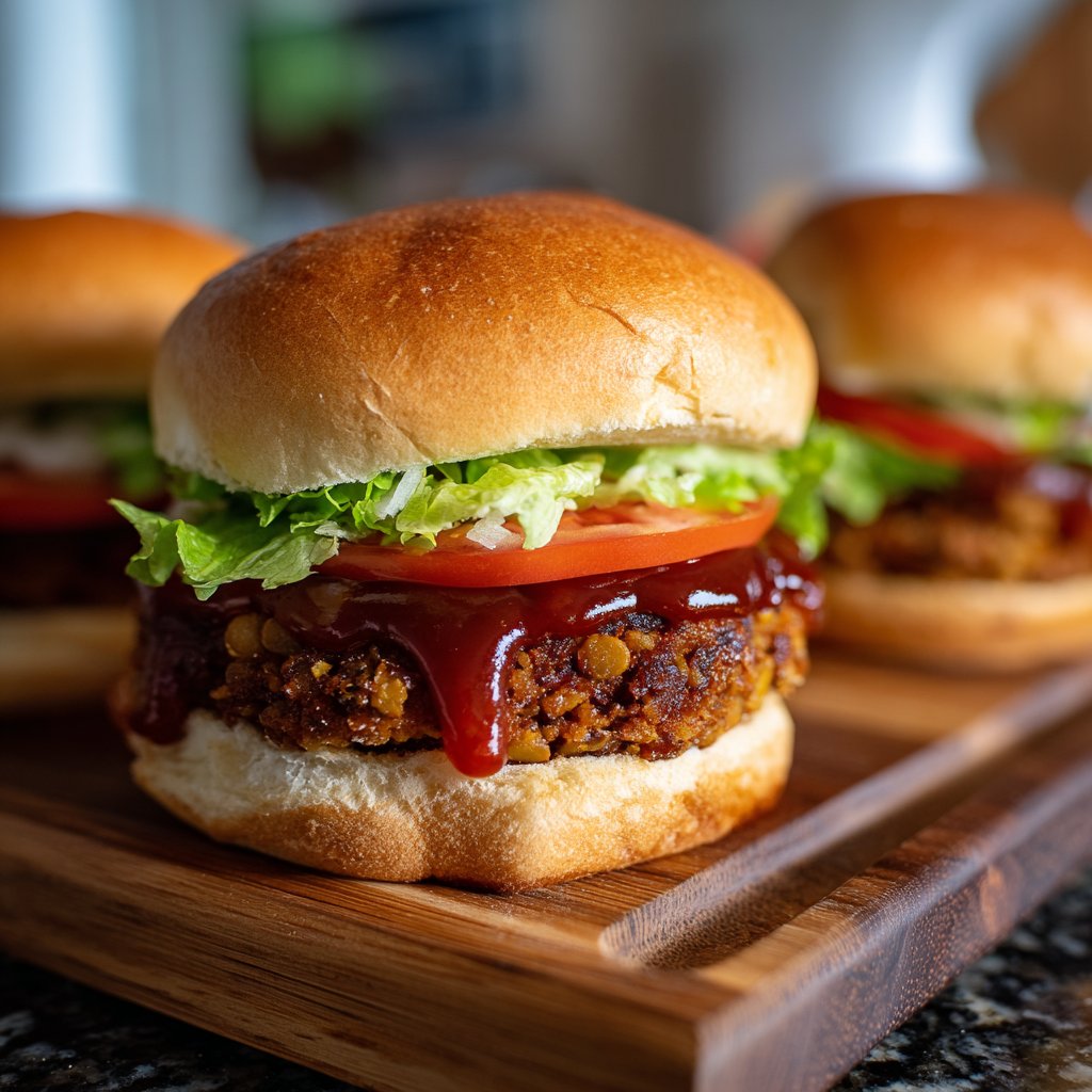 Easy Slider BBQ Lentil Sliders