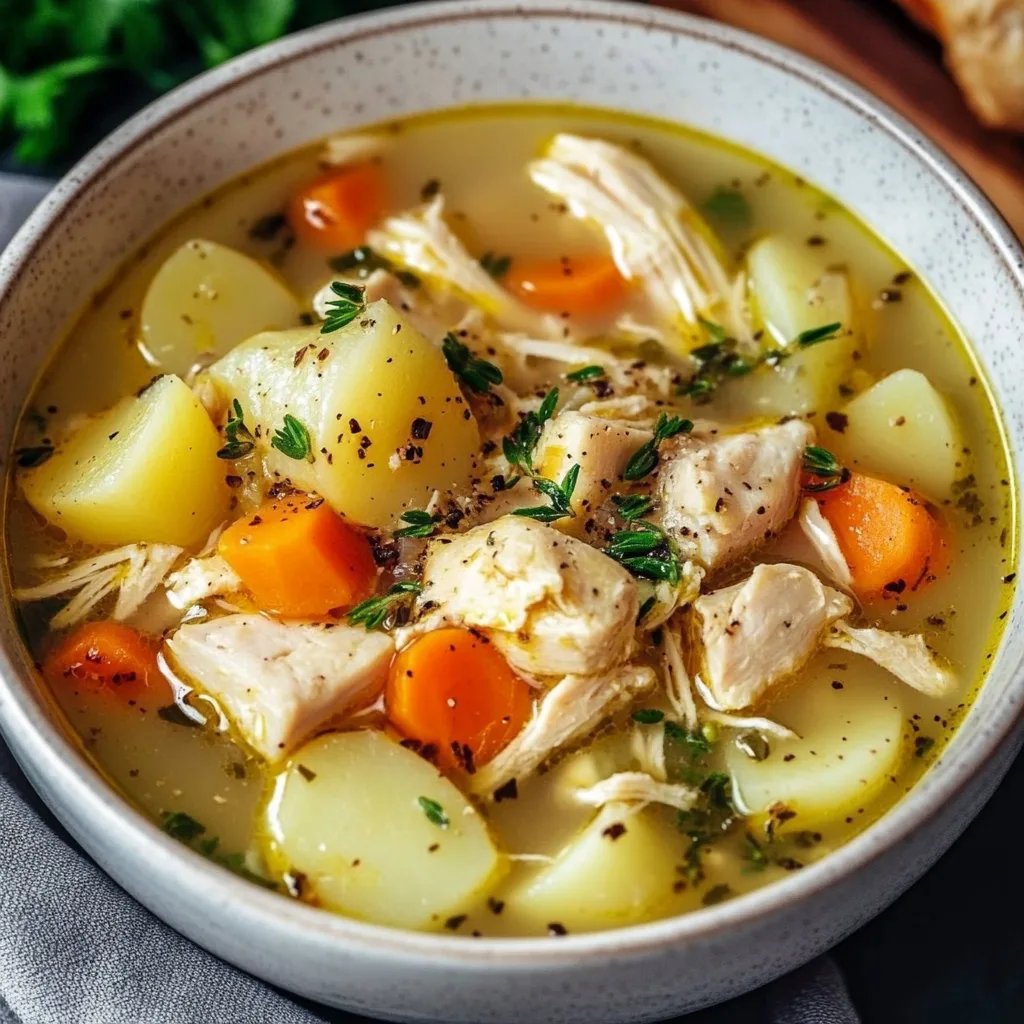 Comforting Chicken Soup with Potatoes