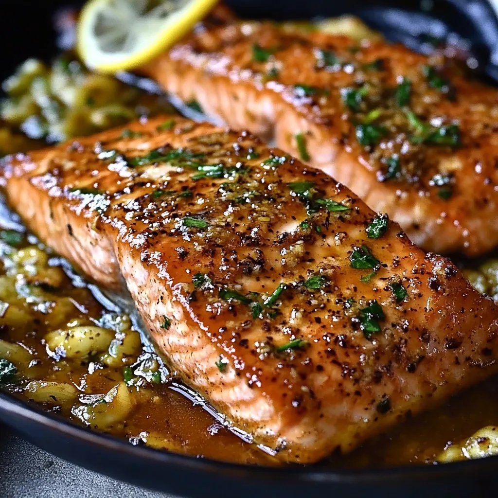 Sweet and Spicy Cajun Honey Butter Glazed Salmon