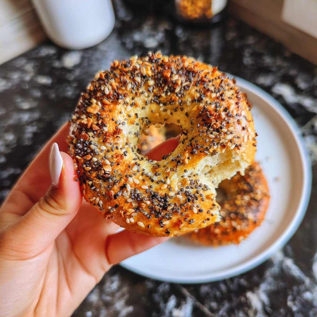 Protein Bagels With Flaxseed