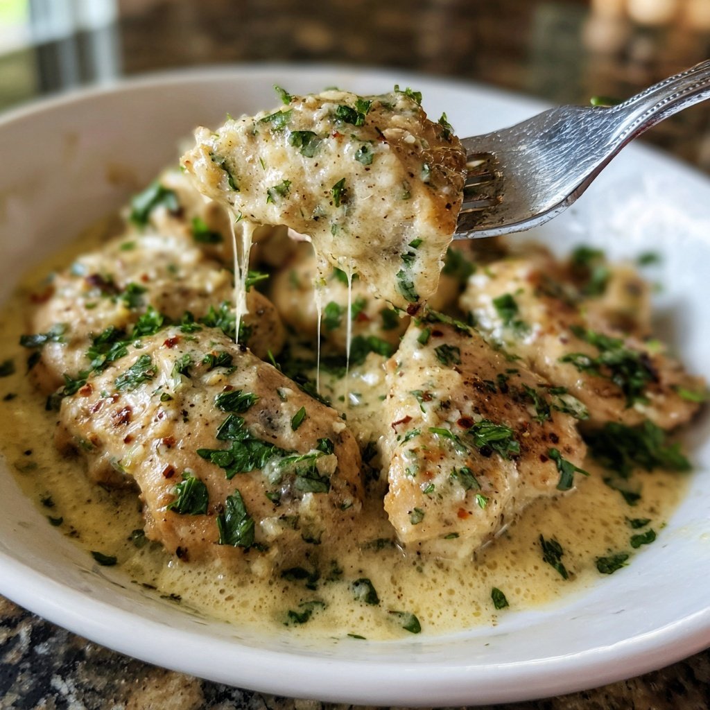 Easy Slow Cooker Garlic Parmesan Chicken