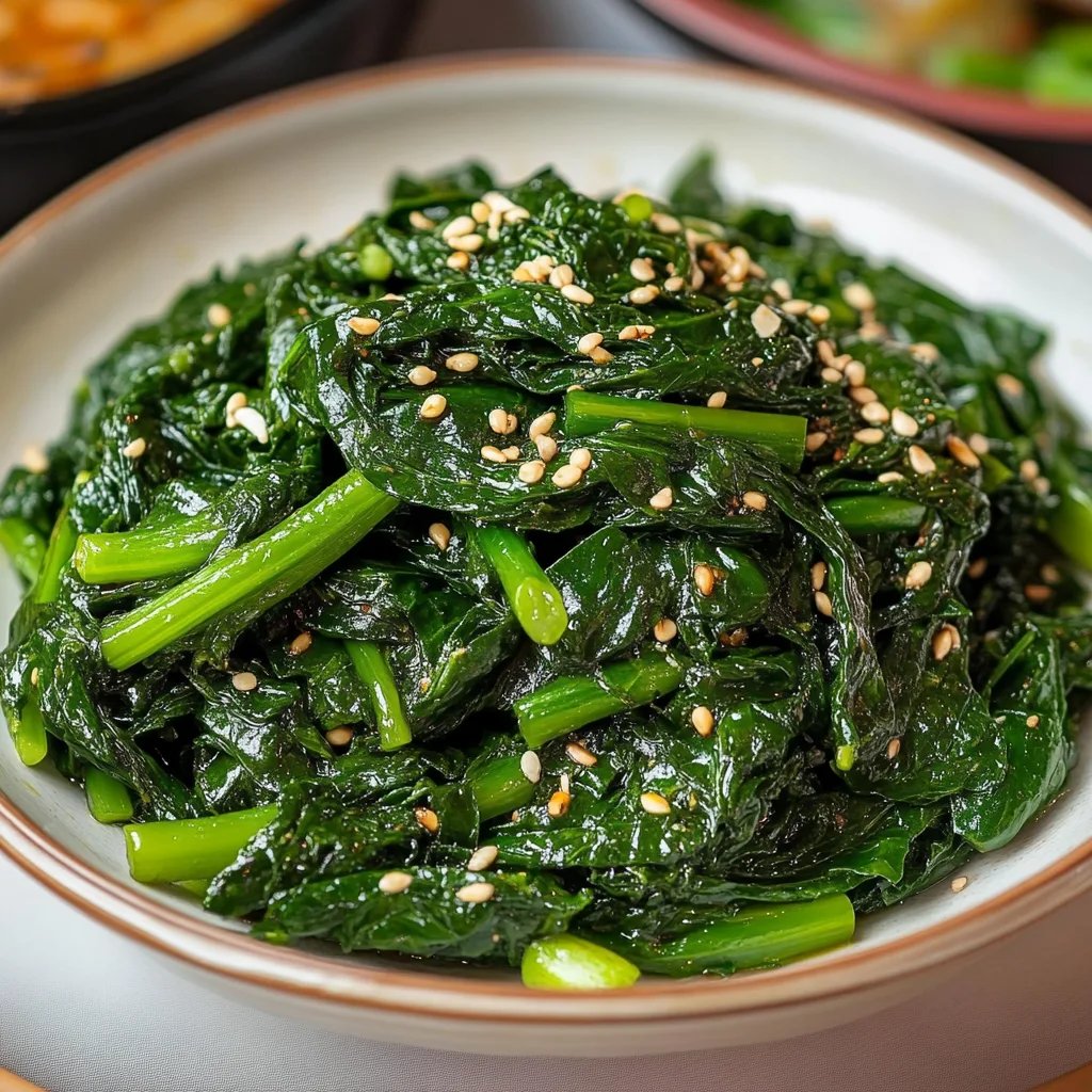 Korean Spinach Side Dish (Sigeumchi Namul)