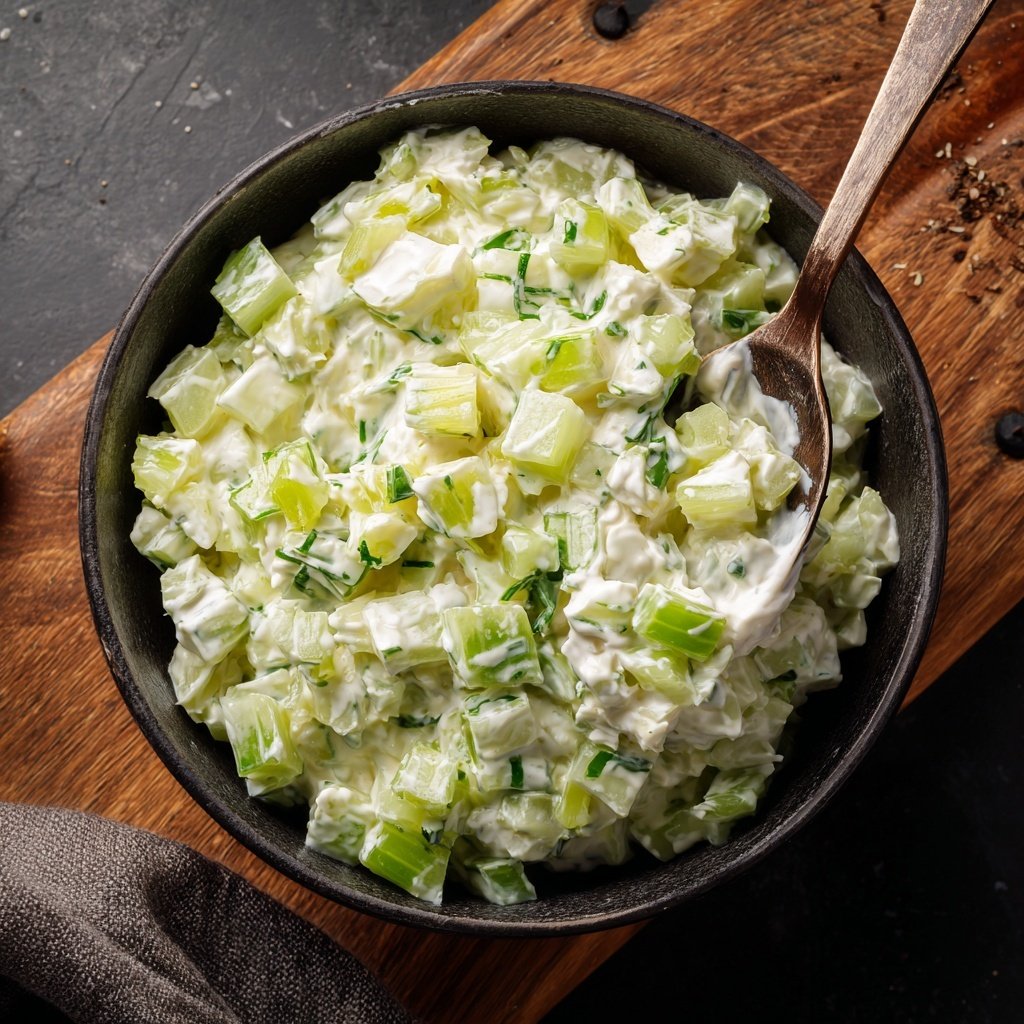 Creamy Celery Salad With Mayo
