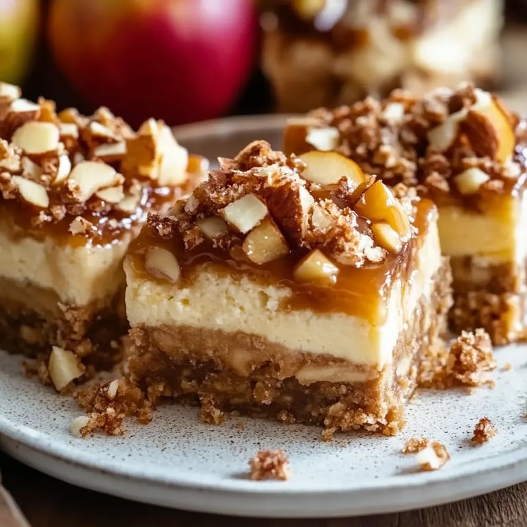 Caramel Apple Cheesecake Bars