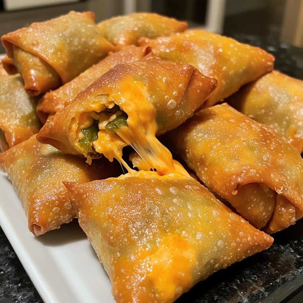 Tasty Finger Food Mini Jalapeno Popper Egg Rolls